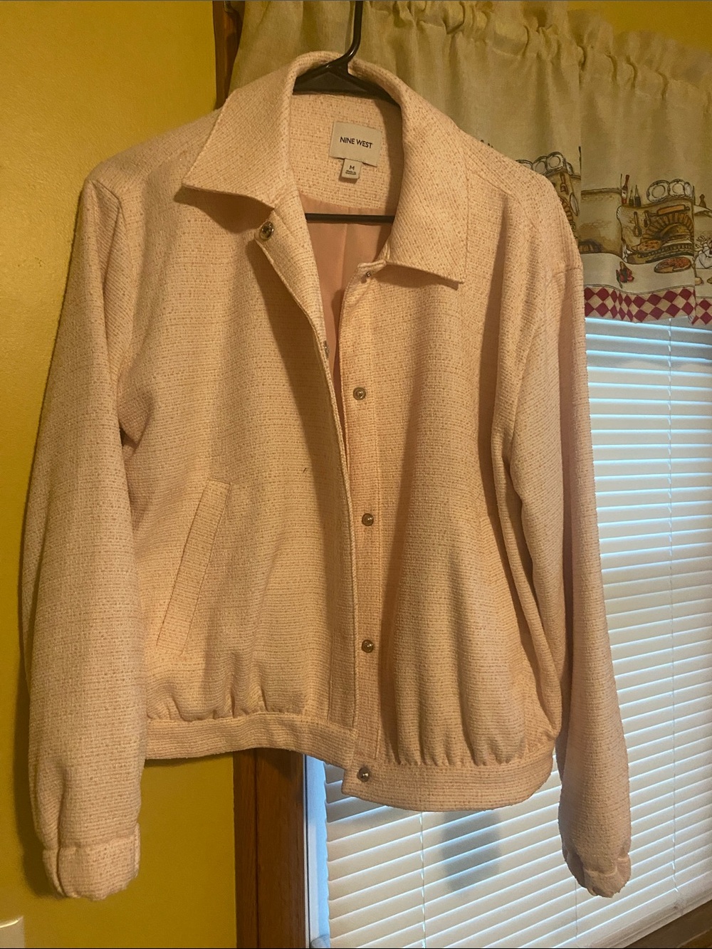 Nine West Soft Blush Button-Front Jacket